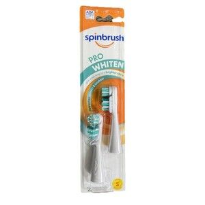 Spinbrush Pro White Replacement Brush Heads 2 Heads SOFT New In Package